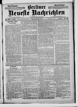 Berliner Neueste Nachrichten vom 22.03.1899