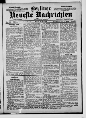 Berliner neueste Nachrichten vom 29.03.1899