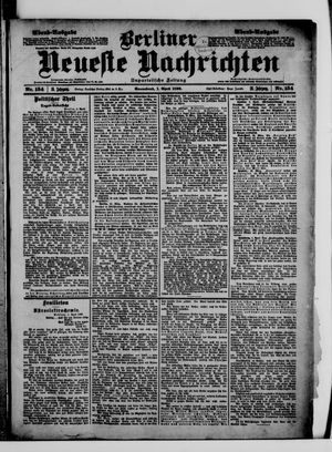 Berliner neueste Nachrichten on Apr 1, 1899