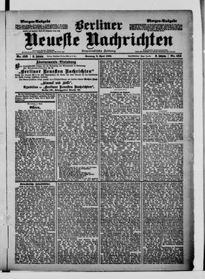 Berliner Neueste Nachrichten vom 02.04.1899