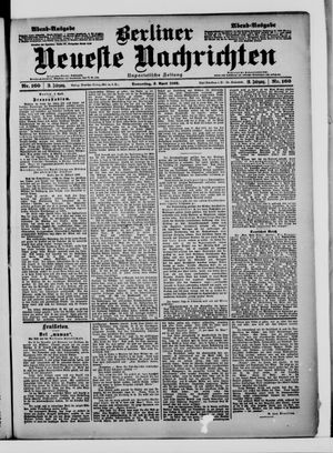 Berliner neueste Nachrichten on Apr 6, 1899