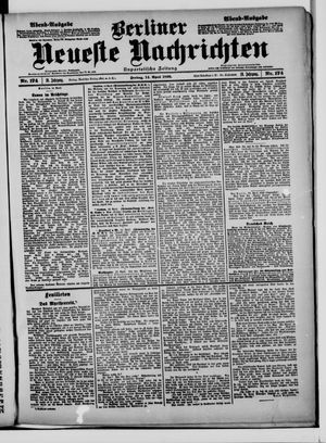 Berliner neueste Nachrichten vom 14.04.1899