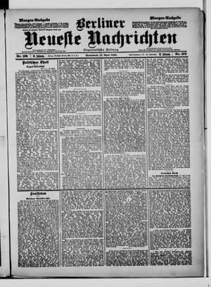 Berliner neueste Nachrichten on Apr 15, 1899