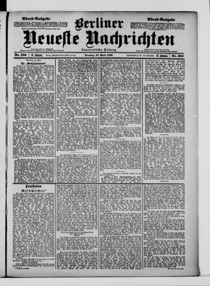 Berliner neueste Nachrichten on Apr 18, 1899