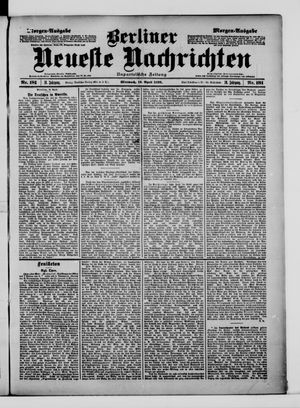 Berliner neueste Nachrichten on Apr 19, 1899