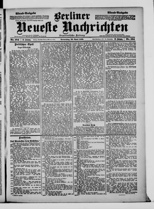 Berliner neueste Nachrichten vom 20.04.1899