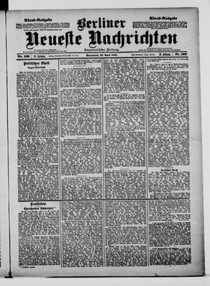 Berliner neueste Nachrichten vom 22.04.1899