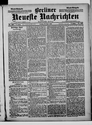 Berliner Neueste Nachrichten vom 25.04.1899