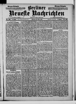 Berliner neueste Nachrichten on Apr 26, 1899
