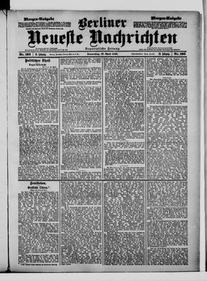 Berliner neueste Nachrichten vom 27.04.1899