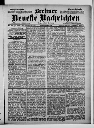 Berliner neueste Nachrichten vom 28.04.1899