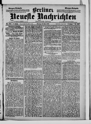 Berliner neueste Nachrichten vom 30.04.1899
