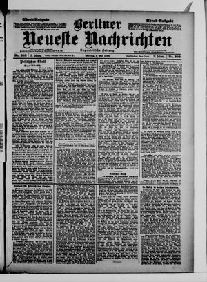 Berliner neueste Nachrichten vom 01.05.1899