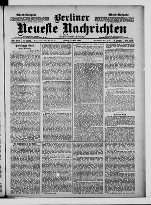 Berliner neueste Nachrichten vom 05.05.1899