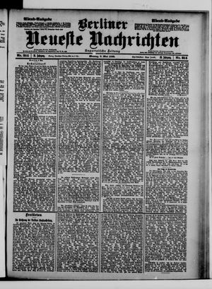 Berliner neueste Nachrichten on May 8, 1899