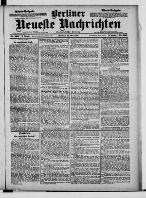 Berliner neueste Nachrichten vom 24.05.1899