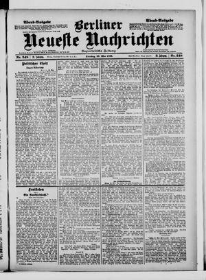 Berliner neueste Nachrichten vom 30.05.1899