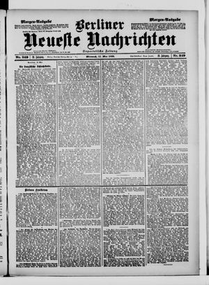 Berliner neueste Nachrichten vom 31.05.1899