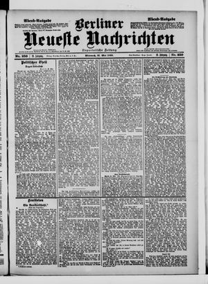 Berliner neueste Nachrichten vom 31.05.1899