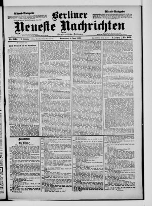 Berliner Neueste Nachrichten vom 08.06.1899