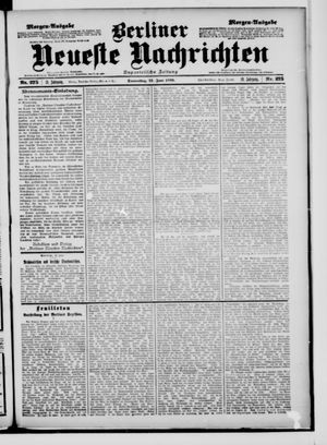 Berliner Neueste Nachrichten vom 15.06.1899
