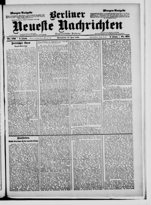 Berliner neueste Nachrichten vom 17.06.1899