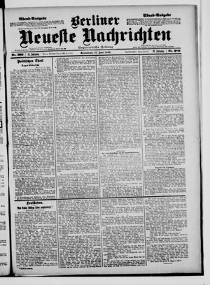 Berliner Neueste Nachrichten vom 17.06.1899