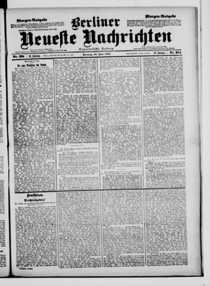 Berliner neueste Nachrichten vom 18.06.1899