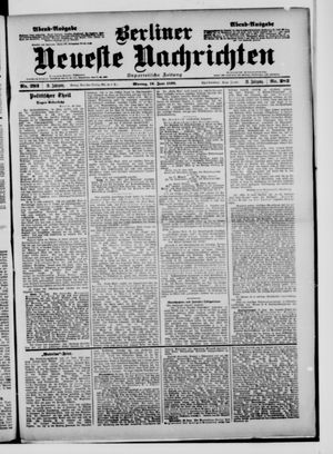 Berliner Neueste Nachrichten on Jun 19, 1899