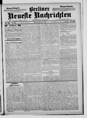 Berliner neueste Nachrichten vom 21.06.1899