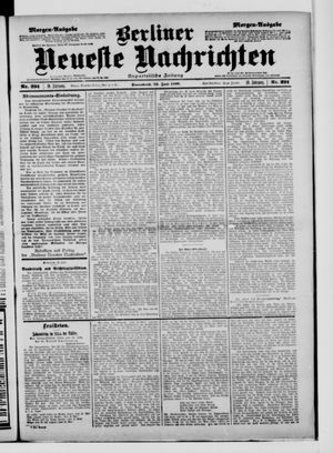 Berliner neueste Nachrichten vom 24.06.1899