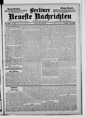 Berliner Neueste Nachrichten vom 25.06.1899