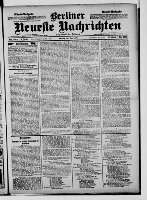 Berliner neueste Nachrichten vom 26.06.1899