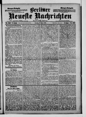 Berliner neueste Nachrichten vom 27.06.1899