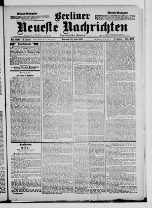 Berliner neueste Nachrichten vom 28.06.1899