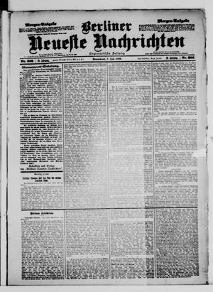 Berliner neueste Nachrichten vom 01.07.1899