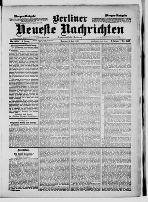 Berliner neueste Nachrichten vom 02.07.1899