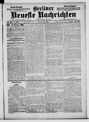Berliner neueste Nachrichten vom 07.07.1899