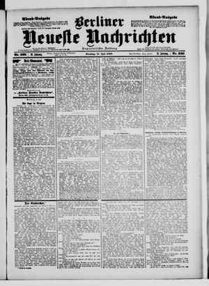 Berliner neueste Nachrichten vom 11.07.1899