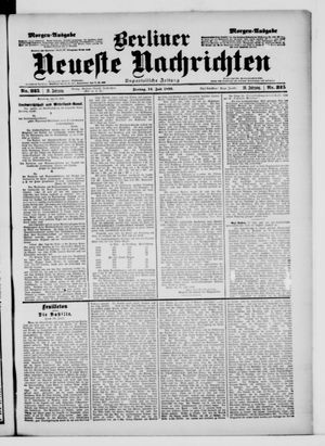 Berliner neueste Nachrichten vom 14.07.1899