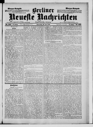 Berliner neueste Nachrichten vom 20.07.1899
