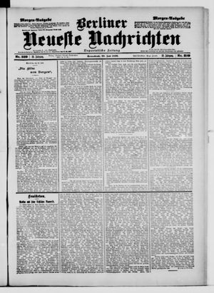 Berliner Neueste Nachrichten vom 22.07.1899