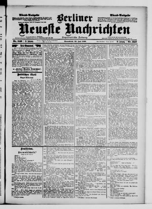 Berliner neueste Nachrichten vom 22.07.1899