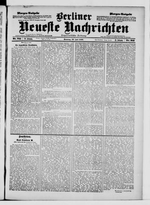 Berliner Neueste Nachrichten vom 23.07.1899