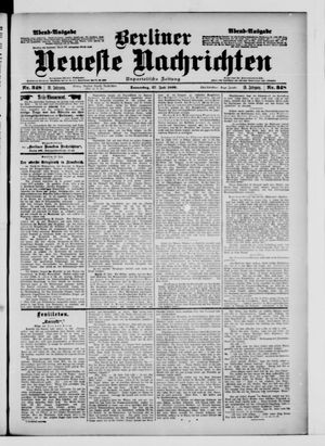Berliner neueste Nachrichten vom 27.07.1899