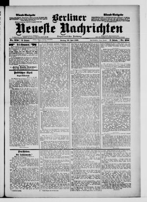 Berliner neueste Nachrichten vom 28.07.1899