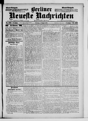 Berliner Neueste Nachrichten on Aug 1, 1899