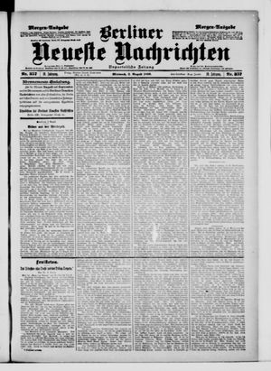 Berliner neueste Nachrichten vom 02.08.1899
