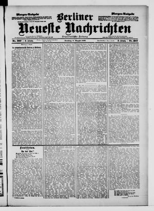 Berliner Neueste Nachrichten vom 08.08.1899