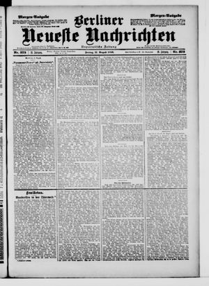 Berliner Neueste Nachrichten on Aug 11, 1899